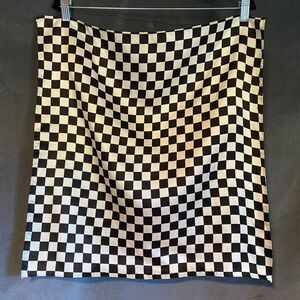 Vintage Black & White Checkerboard Scarf